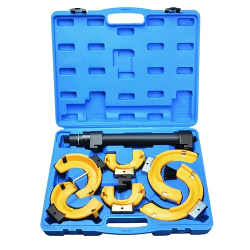 Image of Zoomtools Macpherson Strut Coil Spring Compressor Kit Interchangeable Fork Coil Extractor Tool Set, with Yoke Protector