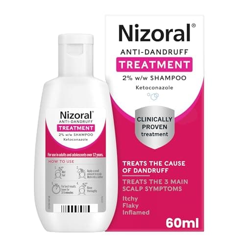 Image of Nizoral Anti-Dandruff Treatment Shampoo, Treats and Prevents Dandruff, Clinically Proven to Control Itchy & Flaky Scalps, Contains Ketoconazole, 1 x 60ml