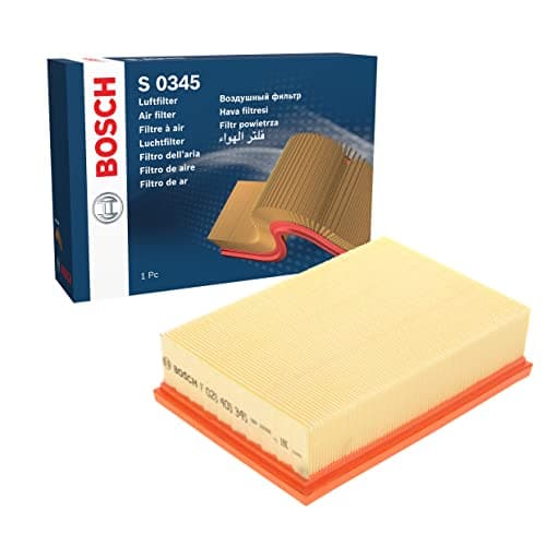 Image of Bosch S0345 Car Air Filter - Separates Particles from the Air Intake - Moisture-resistant plus High Tensile Strength