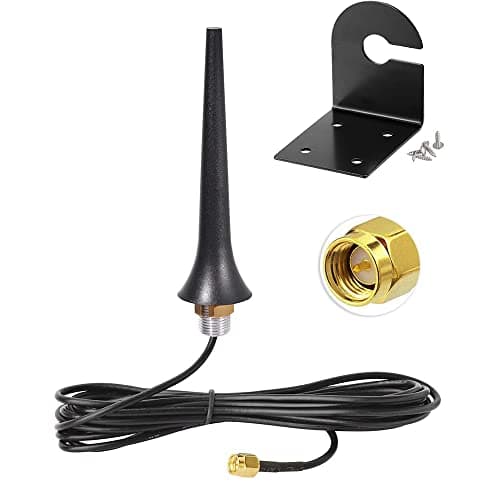 Image of Eightwood 4G Antenna Omnidirectional Outdoor Antenna SMA Adapter 2G 3G Aerial 2.5dBi 3M RG174 Cable + Hole Mount Base L Bracket for 3G 4G/GSM/UMTS/CDMA/GPRS Router LTE Bluetooth MiMo SIM Card