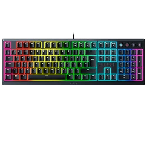 Image of Razer Ornata V3 - Low Profile Gaming Keyboard (Hybrid Membrane Switch, UV Coated Keycaps, Soft Touch Magnetic Wrist Rest, RGB Chroma) UK Layout | Black