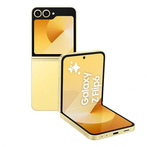 Image of Samsung Galaxy Z Flip6 AI Smartphone, Unlocked Android Smartphone, 256GB Storage, 50MP Camera, Yellow, (UK Version) (Renewed)