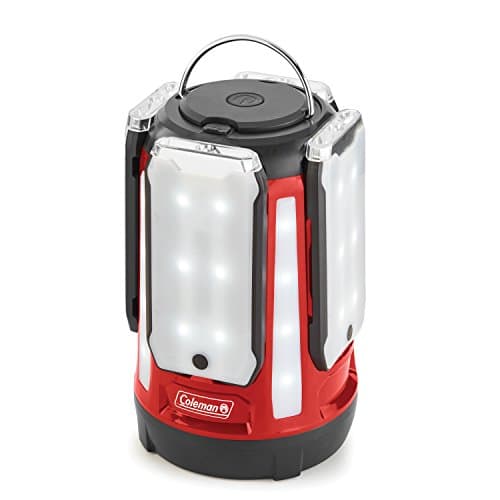 Image of Coleman Quad Panel 800L LED Lantern, Water-Resistant Lantern with 4 Removable Magnetic Light Panels & USB Charging Port, Great for Camping, Hunting, Emergencies, & More