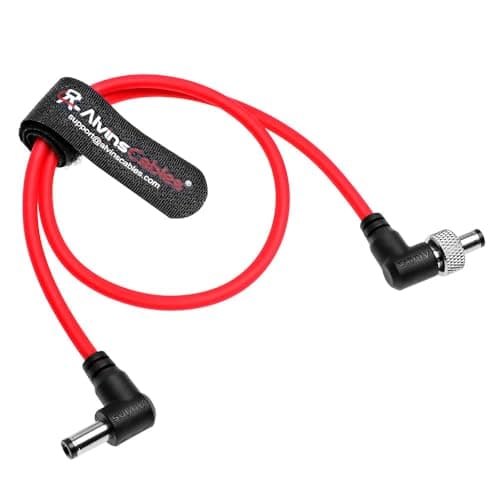 Image of Alvin's Cables Locking DC to DC Cable for Atomos Ninja V Shogun, 5.5 2.1 Locking DC Right Angle Ultra Soft Cable for Video Devices PIX-E7 PIX-E5 Monitor 45cm|17.7in