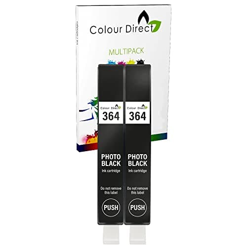 Image of Colour Direct 364 SMALL BLACK Ink Cartridge for HP Photosmart 7510, 7520, B8550, B8553, C5380, C5383, C5390, C6300, C6380, D5460, D5463, D5468, D7560 - x 2