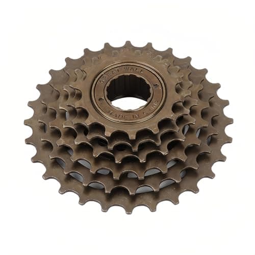 Image of Tiiyee 6 Speed Bicycle Freewheel, Cassette Freewheel 14-28 Tooth Sprocket Smooth Gear Change Upgrade Threaded Screw On Design Used for Mountain Bike Cycling Cassettes Free Wheel Hub Replacement Parts