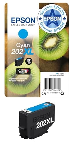 Image of Epson 202XL Cyan Kiwi High Yield Genuine, Claria Premium Ink Cartridge