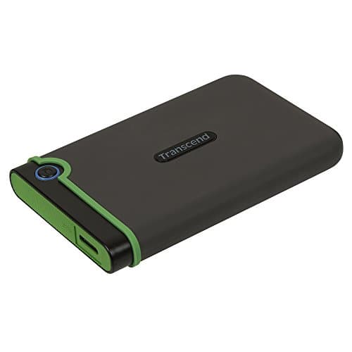 Image of Transcend StoreJet 25M3 1TB Rugged Portable Hard Drive, Military Grade Shockproof, USB-A 3.1 Portable HDD for PC, Mac & Laptop, Iron Gray TS1TSJ25M3S