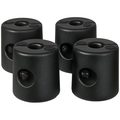 Image of Outsunny Gazebo Weights Set of 4 with Lock Design for Wind Resistance, 48KG Stably Secure Weights for Pop Up Gazebo, Tent, Water or Sand Filled, Black