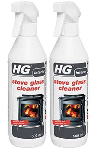 Image of Pack of 2 x Hg Stove Glass Cleaner 500ml