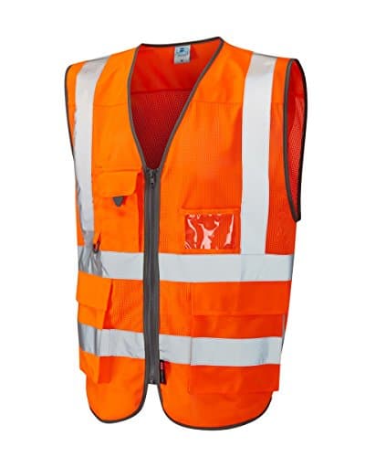 Image of Leo Workwear Cobbaton Hi-Vis Orange AirFlow Mesh Polyester Coolviz Superior Waistcoat, XXX Large, Hi-Vis Orange