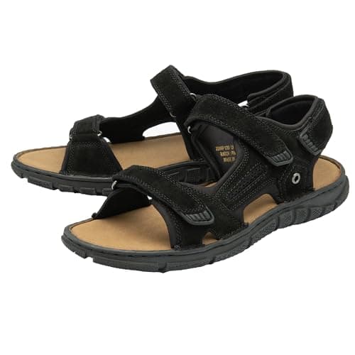 Image of DUNLOP Mens Trekking Walking Sandals - Black - UK 8
