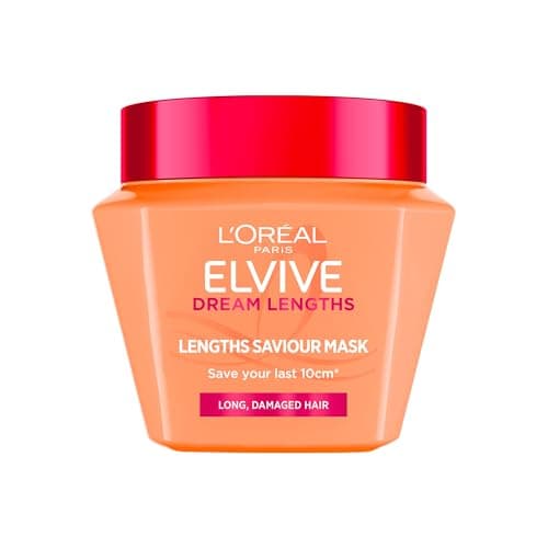 Image of L'Oreal Paris Elvive Dream Lengths Hair Mask, Nourishing & Strengthening Treatment, Enriched with Castor Oil, For Long, Damaged Hair 300ml