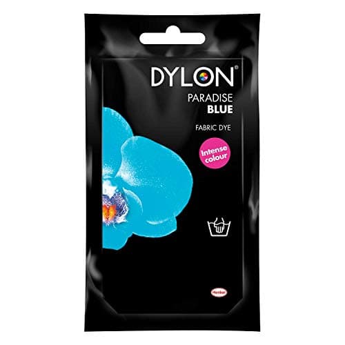 Image of DYLON Hand Dye, Fabric Dye Sachet for Clothes, Soft Furnishings and Projects, 50 g - Paradise Blue