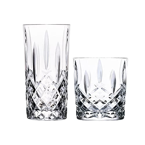 Image of RCR 12 Piece 396ml, 340ml Crystal Glass Highball Tumbler Glasses Orchestra Range x6 Tumblers and x6 Highball Cocktail Juice Glasses - Gift Boxed - Made in Italy Crystal