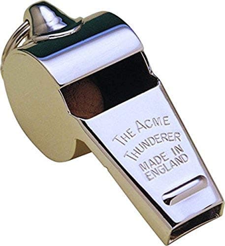 Image of ACME - Thunderer No. 58.5 - For Commanding Use - Large Solid Brass Whistle - High Power Medium Pitch 115 dBA - Hand Polished with Presentation Box - Self Defence, Sports and Outdoors Whistle