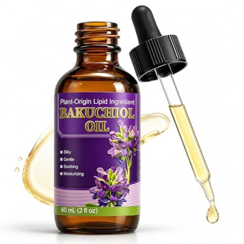 Image of Bakuchiol Oil for Face, 60ml Plant-Origin Facial Oil Serum with Jojoba Seed Oil & Vitamin E, Lightweight Face Serum for Soft, Smooth, Radiant-Looking Skin, Daily Moisturising Skincare Oil