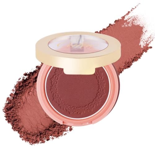 Image of Oulac Plummy Brown Matte Blush, High Color Payoff Blush Powder, Blushers for Cheeks Make up, Long-Lasting Fade & Sweat Resistant, Vegan & Cruelty-Free, N02 Cheek to Cheek