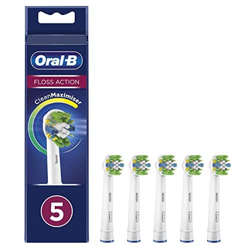 Image of Oral-B FlossAction Electric Toothbrush Heads with CleanMaximiser Technology Pack of 5, White