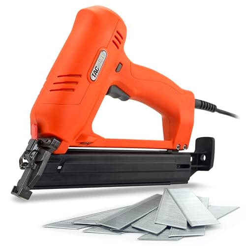 Image of Tacwise 1704 Master Nailer 400ELS Pro, Electric Angled Brad Nail Gun with 1000 Nails, Uses Type 500 / 15 - 40 mm Nails, Orange