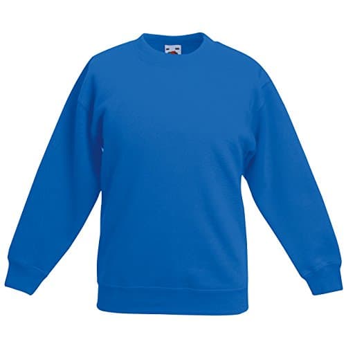 Image of FRUIT OF THE LOOM Kids Classic Set-in Sweatshirt Jumper SS201 (9/11 Years, Royal Blue)