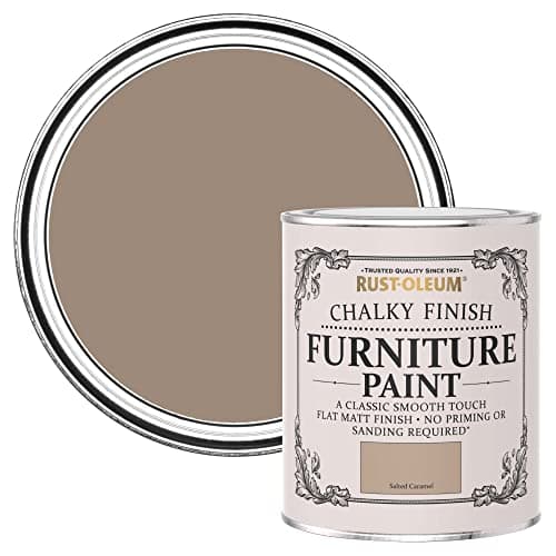 Image of Rust-Oleum Brown Upcycled Furniture Paint in Chalky Finish - Salted Caramel Matt 750ml