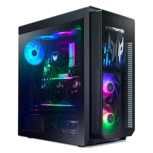 Image of acer Predator Orion 7000 PO7-660 Gaming Desktop PC (Intel Core Ultra 7 265KF 20-Core CPU | 32GB DDR5-6000MHz SDRAM | 2TB PCIe NVMe SSD | Nvidia GeForce RTX 5080 | Windows 11) - Black