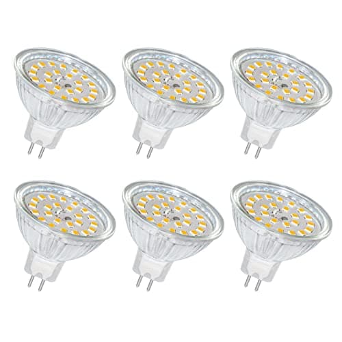 Image of SCNNC MR16 GU5.3 LED Light Bulb 12V 5W Warm White 3000K, 500LM Non-Dimmable, Equivalent to 50W Halogen, GU5.3 MR16 LED Light Bulbs for Ceiling Lights, Landscape Lighting, Pack of 6