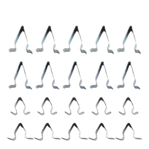 Image of 20Pcs Metal Spring Trim Clips, Car Retainer Fasteners for Golf Door Dashboard Panel, Silver 21.5x15mm & 14x9mm Assortment