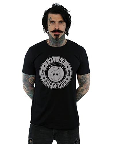 Image of Disney Men's Toy Story Evil Dr Pork Chop T-Shirt Medium Black