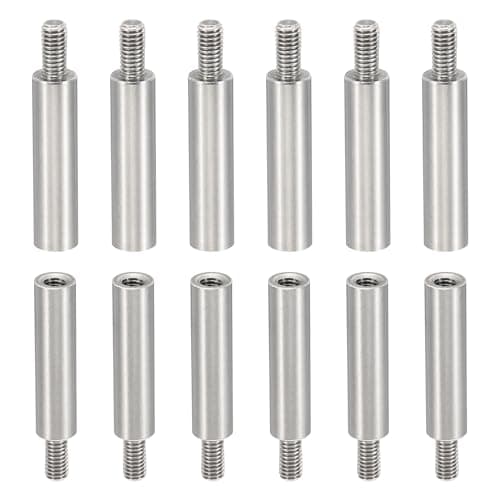 Image of PATIKIL 24pcs M3 Standoffs, M3 22+6mm Spacer Standoffs Steel Threaded Standoffs Screws Kit 3mm ID 5mm OD Metric Male Female Thread Adapters for Circuit Board PCB RC Drones Motherboard