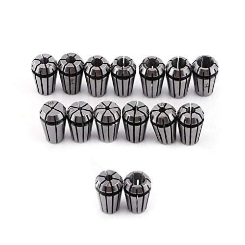 Image of 15pcs ER11 Spring Collet Set 1-7mm 1/8" 1/4" for CNC Milling Machine Lathe Engraving Tool Workholding Precision Machining