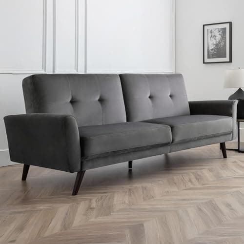 Image of Julian Bowen Monza Sofa Bed - Dark Grey Beds
