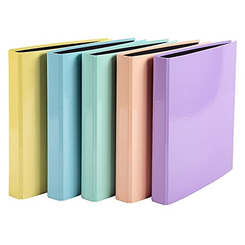 Image of Exacompta - ref. 54560E - Box of 10 Aquarel rigid binders - 2 D-rings of 25 mm - Spine 40 mm - External dimensions: 31.5 x 30 cm - Format to file A4 - 5 assorted colors