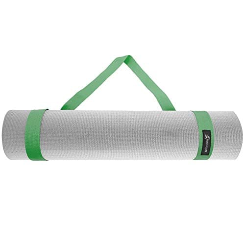 Image of ProsourceFit Yoga Mat Carrying Sling, Easy Adjustable Carry Strap 60” Long Cotton, Green
