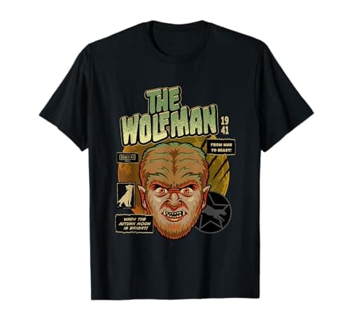 Image of Universal Monsters The Wolf Man Vintage Halloween Mask T-Shirt