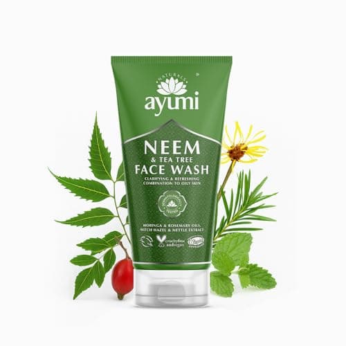 Image of Ayumi Tea Tree Face Wash for Acne Treatment | Oil Control Face Wash with Witch Hazel | Acne FaceWash with Neem | Hydrating FaceCleanser with Lavender Oil | Women & Mens FaceWash for Skin Care | 150 ml