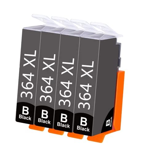 Image of Starlet24 4x 364XL Black Ink Cartridge Compatible for HP 364XL for Photosmart 5510 5514 5515 5520 5522 5524 6510 6520 6525 7510 7520 DESKJET 3070A 3520 3522 OFFICEJET 4620 4622