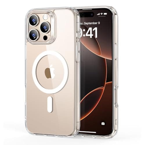 Image of ESR for iPhone 16 Pro Max Case, Compatible with MagSafe, Shockproof Military-Grade Protection, Magnetic Phone Case for iPhone 16 Pro Max, Classic Hybrid Case (HaloLock), Clear