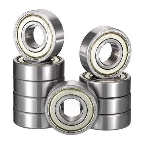 Image of HiPicco 6203ZZ Deep Groove Ball Bearings, ID 17mm x OD 40mm x Width 12mm Double Metal Shielded Ball Bearing Chrome Steel Z2 Lever 10pcs