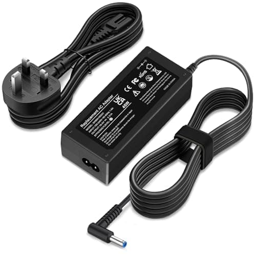Image of GBMGLRY 65W Laptop Charger (4.5 x 3mm),19.5V 2.31A Adapter Power Supply Compatible With HP Pavilion 11 13 15, Stream 11 13 14, 741727-001 Elitebook ProBook Notebook Folio,Envy,Spectre,Ultrabook