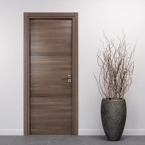 Image of PORTE ITALIANE Hinged Interior Doors Laminate Doors High Density Wooden Frames Water-Resistant Waterproof Various Sizes, Locks and Handles HOPPE Free Walnut Horizontal 60 x 210 cm DX