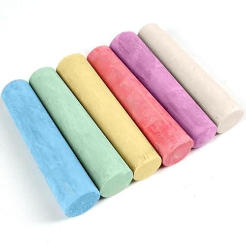 Image of JMS we create smile Kids Long sticks/Jumbo Pavement/Coloured/White Back Boards, Sidewalk Bulk Washable Non Toxic-Hopscotch Chalks (24 x Giant Pavement Chalks)