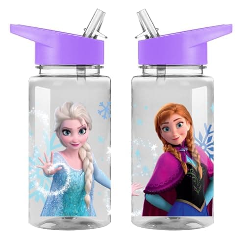 Image of TDL Official Kids Water Bottle 450ml – BPA-Free, Leakproof, Flick-Top Lid – Official Character Design Bottle for School, Nursery, Travel & Sports (Frozen)