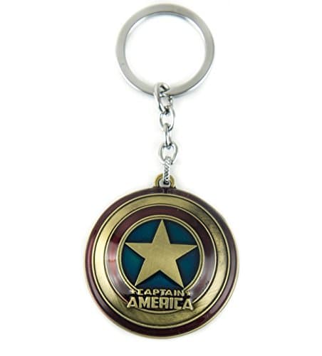 Image of lzy-store Captain America's Shield Keyrings Keychains Bag Accessories Jewelrys (Metal ring with strings attached) (Copper)