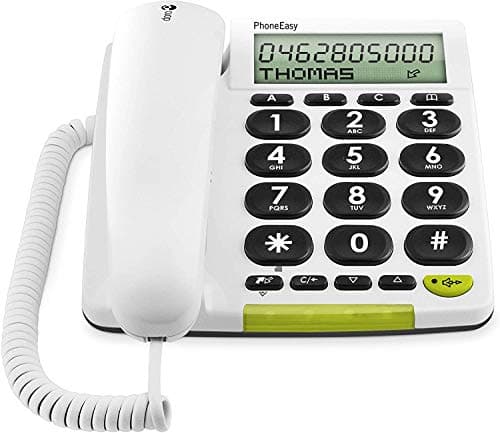 Image of Doro Phone Easy 312Cs - telephones (Analog, Desk, White, LCD, Monochrome, Green)