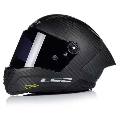 Image of MOTORCYCLE HELMET ls2 FF805 THUNDER GP AERO SPOILER Full Face 6K Carbon Fibre Motorbike Crash Racing Helmet Pinlock Max Vision - ECE22.06 Approved - Matt Carbon with Dark Visor (M)