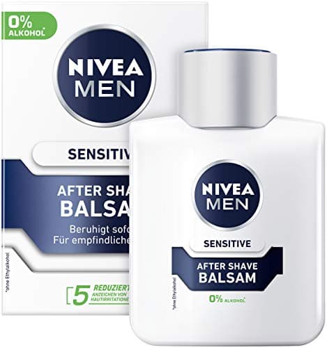 Image of NIVEA MEN Sensitive After Shave Balm 1 Pack (1 x 100 ml) Soothing After Shave Skin Care with Chamomile and Vitamin E