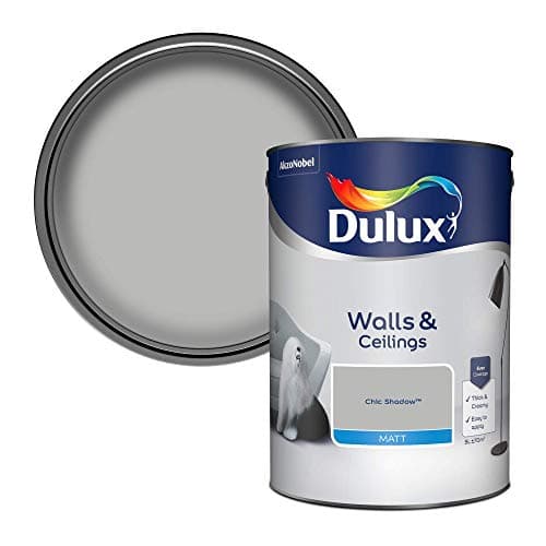 Image of Dulux 5278710 Walls & Ceilings Matt Emulsion Paint, Chic Shadow, 5 Litre