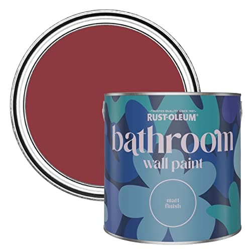 Image of Rust-Oleum Red Water-Resistant Bathroom Wall & Ceiling Paint - Empire Red 2.5L